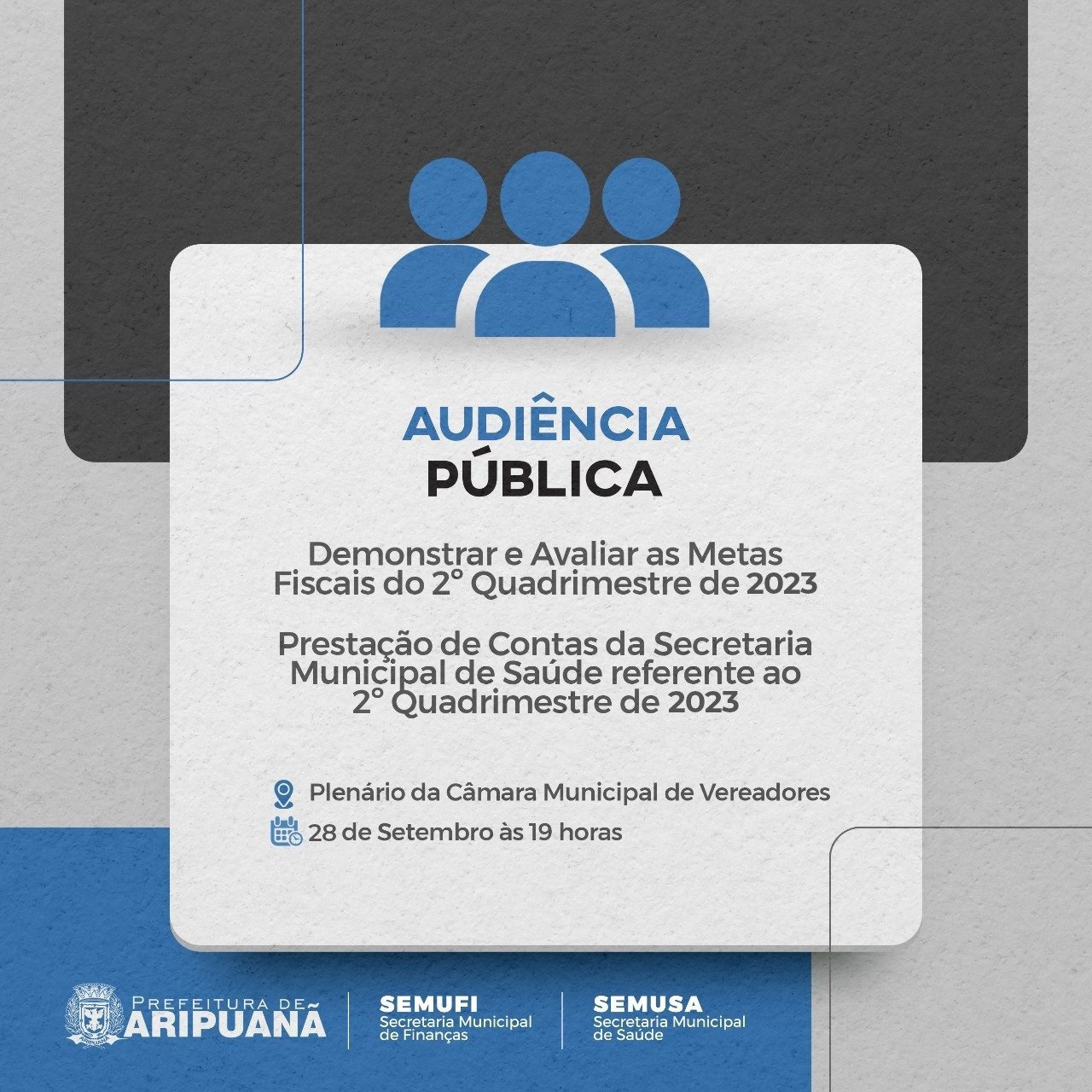 Prefeitura Convida Moradores Para Audiência Pública Para Avaliação Das